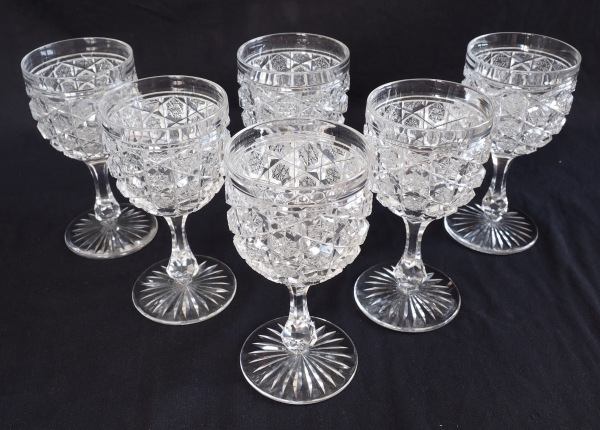 Baccarat crystal water glass, Lorient pattern - 16.6cm