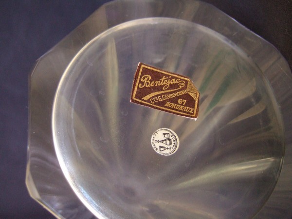 Baccarat crystal wine decanter, Malmaison pattern, original sticker