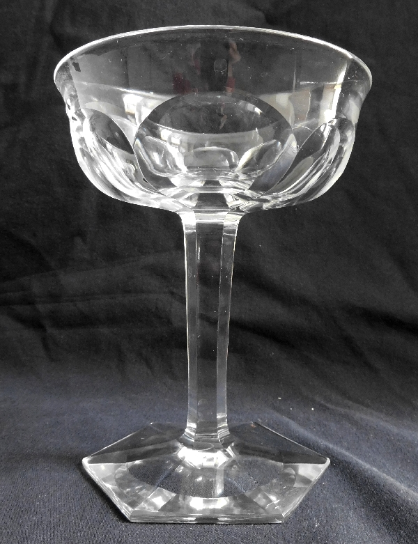 Baccarat crystal champagne glass, Malmaison pattern