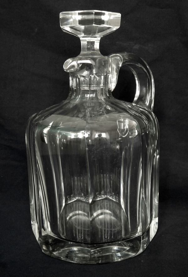 Broc / flacon à whisky en cristal de Baccarat taillé, modèle Malmaison - signé
