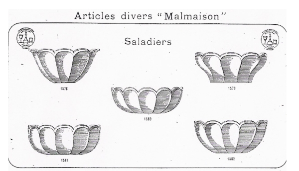 Saladier en cristal de Baccarat taillé, modèle Harcourt Malmaison