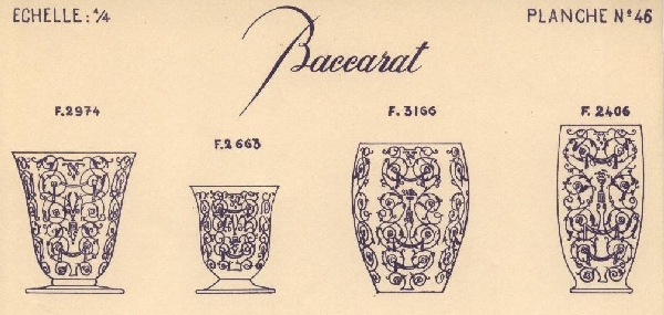 Carafe / flacon en cristal de Baccarat, modèle Michelangelo (Michel Ange) - signée