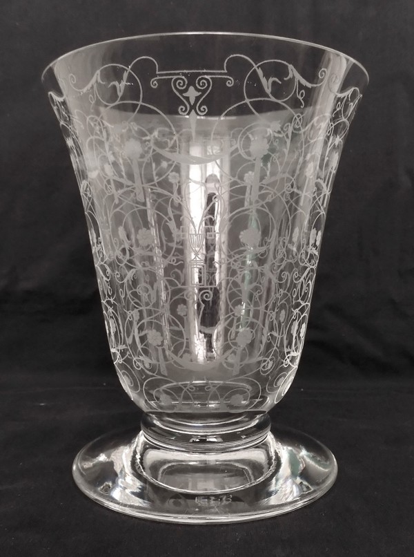 Baccarat crystal vase, Michelangelo pattern