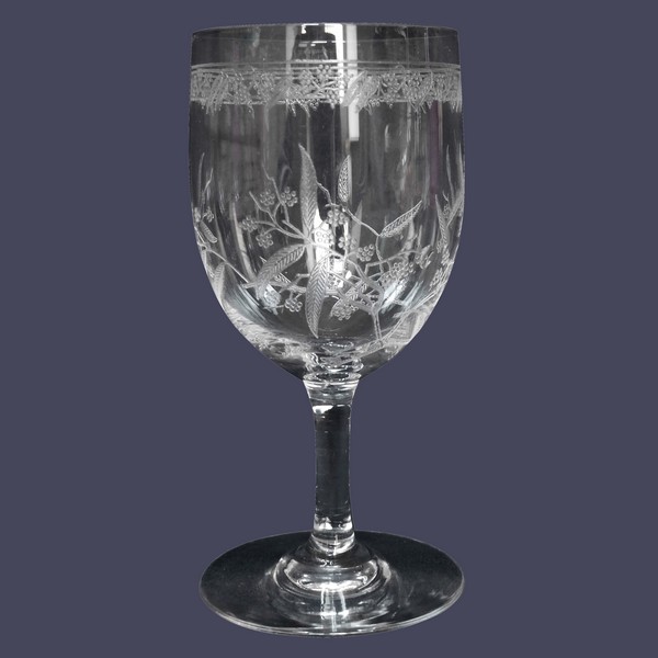 Verre à eau en cristal de Baccarat, modèle Mimosas - 16cm