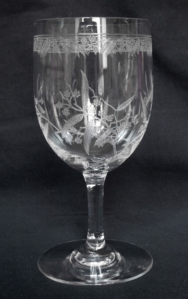 Verre à eau en cristal de Baccarat, modèle Mimosas - 16cm
