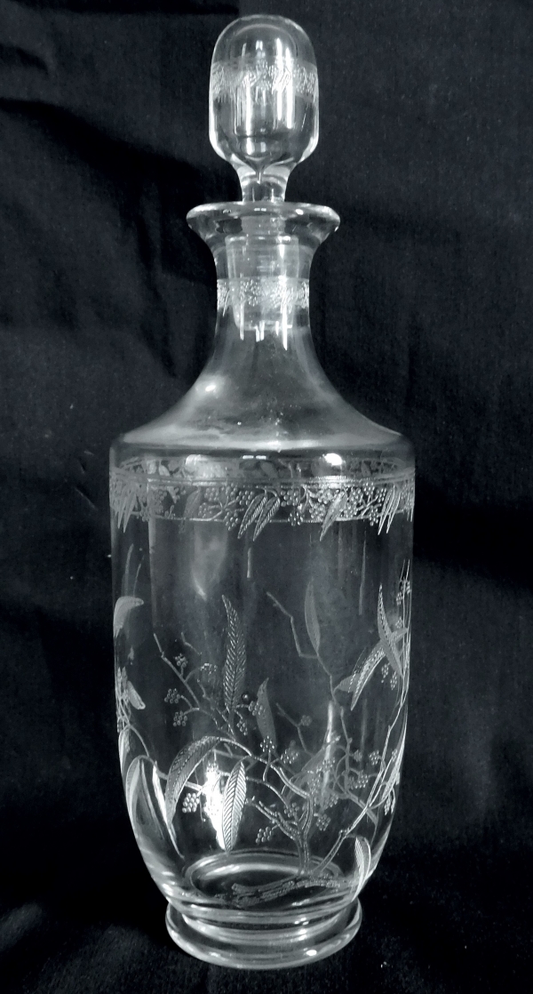 Carafe à liqueur en cristal de Baccarat, modèle Mimosas