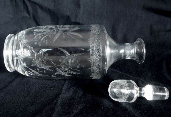 Carafe à liqueur en cristal de Baccarat, modèle Mimosas