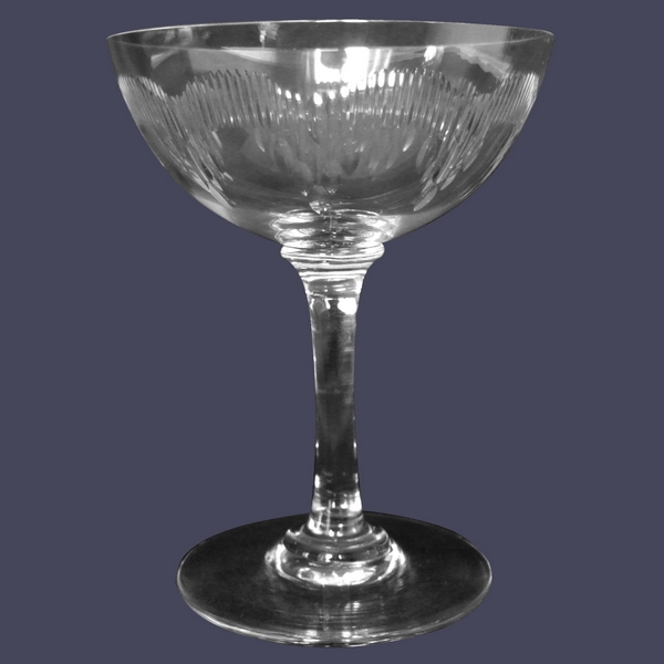 Baccarat crystal champagne glass, Molière pattern