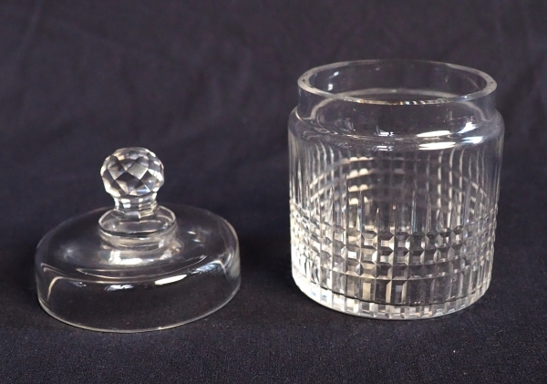 Baccarat crystal sugar pot or box, Nancy pattern