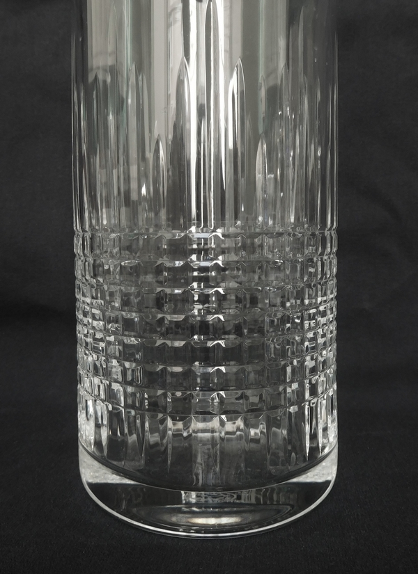 Baccarat crystal whisky decanter / bottle, Nancy pattern - signed