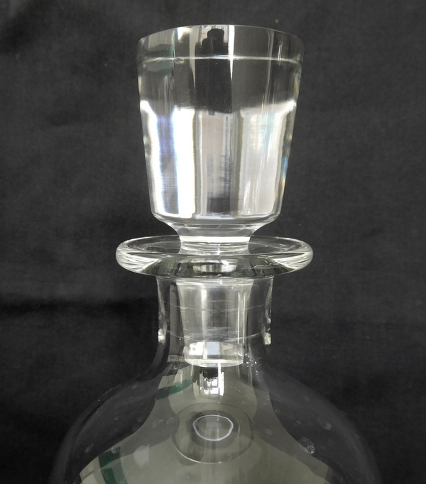 Carafe à whisky en cristal de Baccarat, modèle Nancy format bouteille - signée