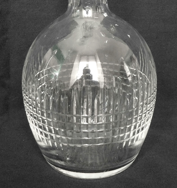 Baccarat crystal liquor decanter, Nancy pattern - signed - 22cm
