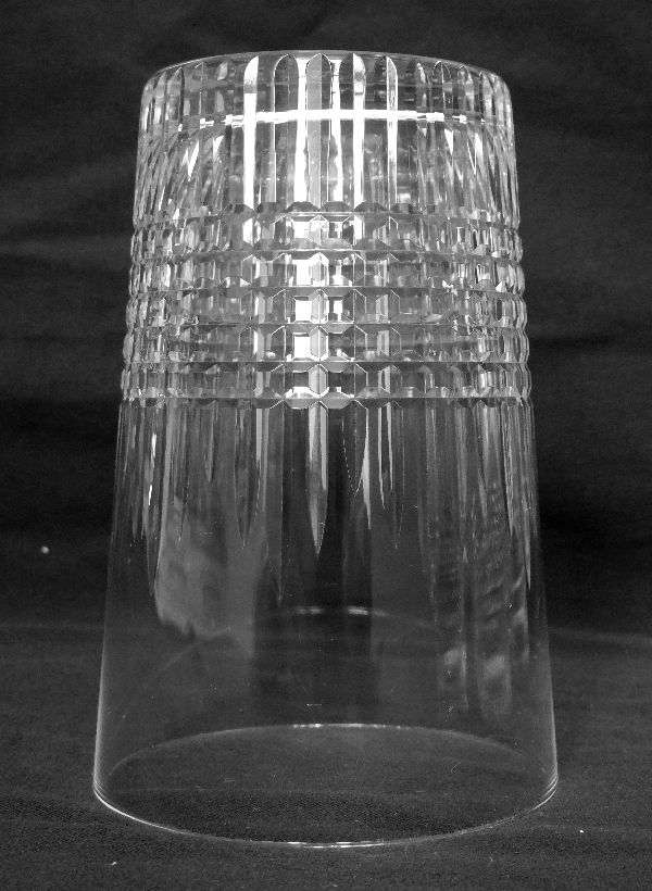 Baccarat crystal beer glass or gobelet, Nancy pattern - 10.6cm - signed