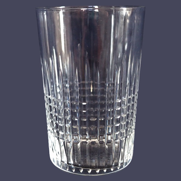 Baccarat cristal water / scotch or sherry gobelet, Nancy pattern - 10cm