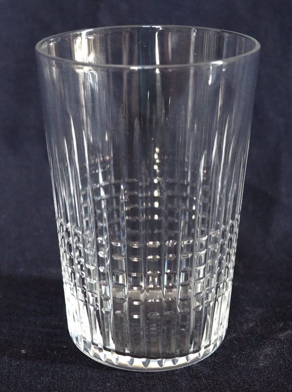 Baccarat cristal water / scotch or sherry gobelet, Nancy pattern - signed - 10cm