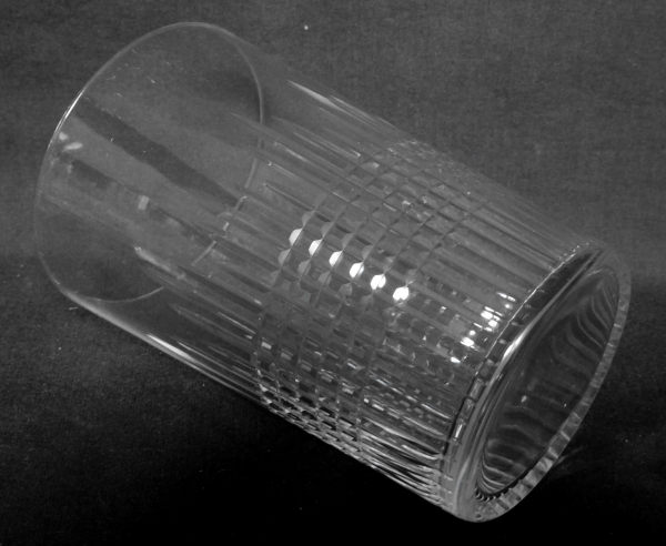 Tall Baccarat crystal beer glass or gobelet, Nancy pattern - 12cm