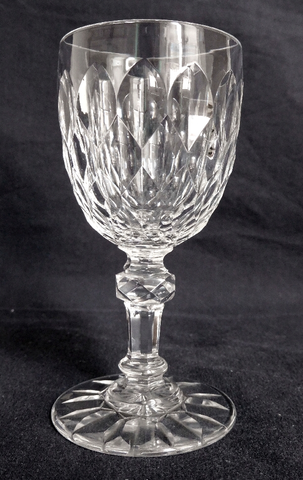 Baccarat crystal water glass, Nimes pattern (Juvisy variant) - 16.2cm