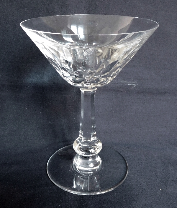 Baccarat crystal champagne glass, Picardie pattern - signed