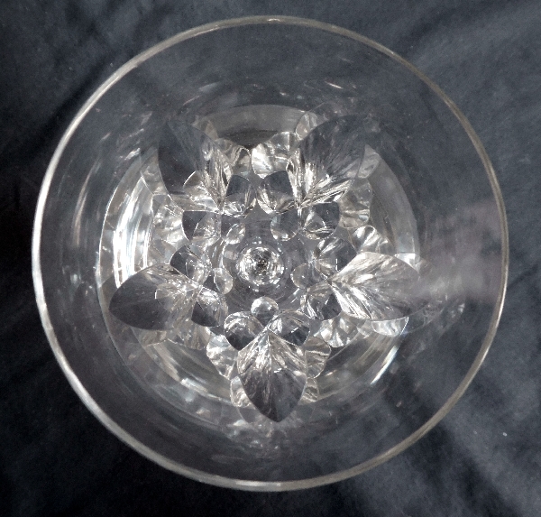 Baccarat crystal water glass, Picardie pattern - signed - 17.8cm