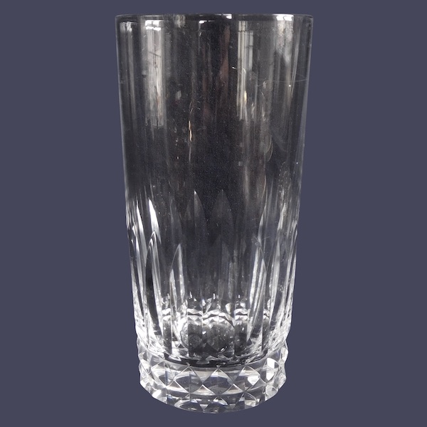 Baccarat crystal orange juice glass / beer glass - Piccadilly pattern - signé