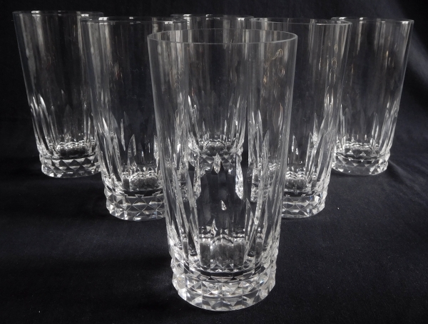 Verre à orangeade / verre à bière en cristal de Baccarat, modèle Piccadilly - signé