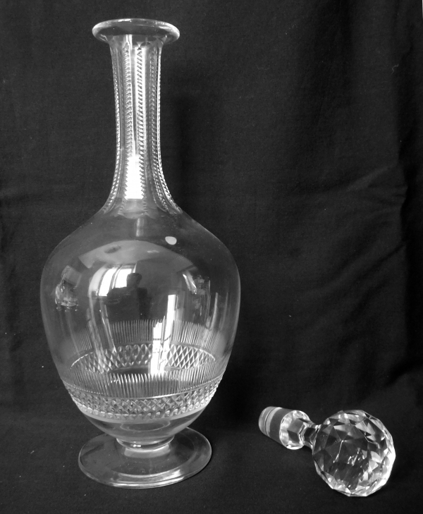 Baccarat crystal wine decanter / water bottle - 19th century circa 1880 - 33cm
