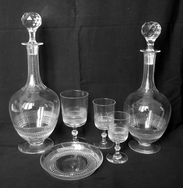Baccarat crystal wine decanter / water bottle - 19th century circa 1880 - 33cm