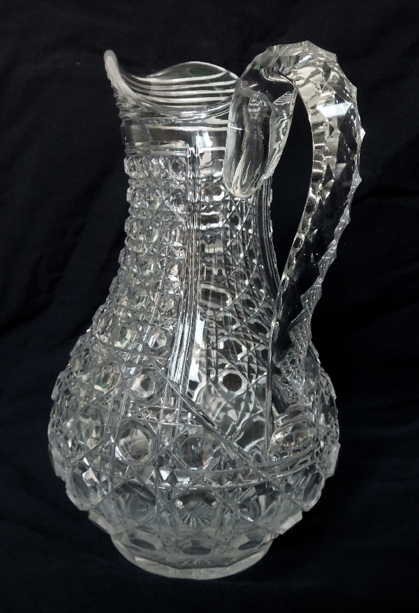 Baccarat crystal water pitcher, Pontarlier pattern