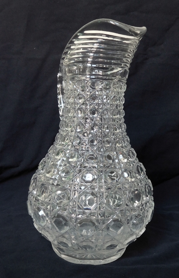 Baccarat crystal water pitcher, Pontarlier pattern