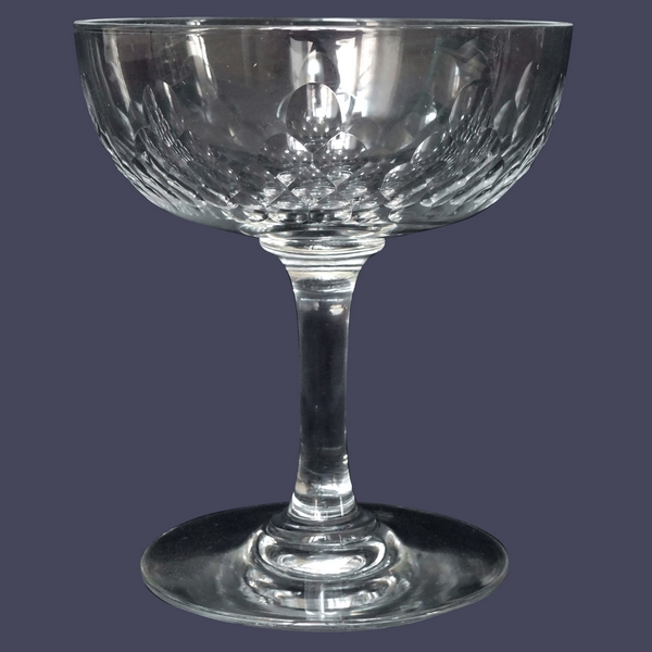 Baccarat crystal champagne glass, Richelieu pattern