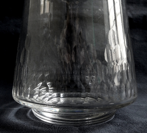 Carafe à vin en cristal de Baccarat, modèle Richelieu cylindrique - 24,5cm