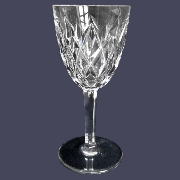 Baccarat crystal port or wine glass, Thorigny pattern - signed - 13cm
