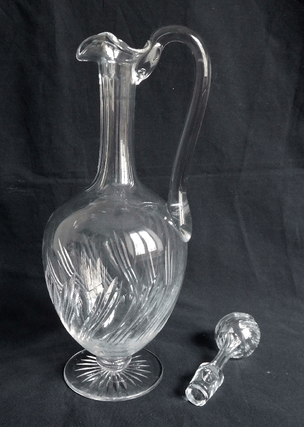 Baccarat crystal ewer, cut 8659 pattern