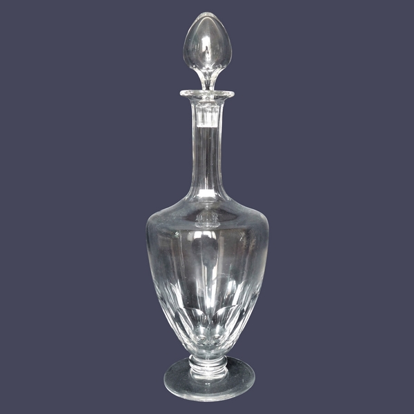 Baccarat crystal wine decanter, Zurich pattern - signed
