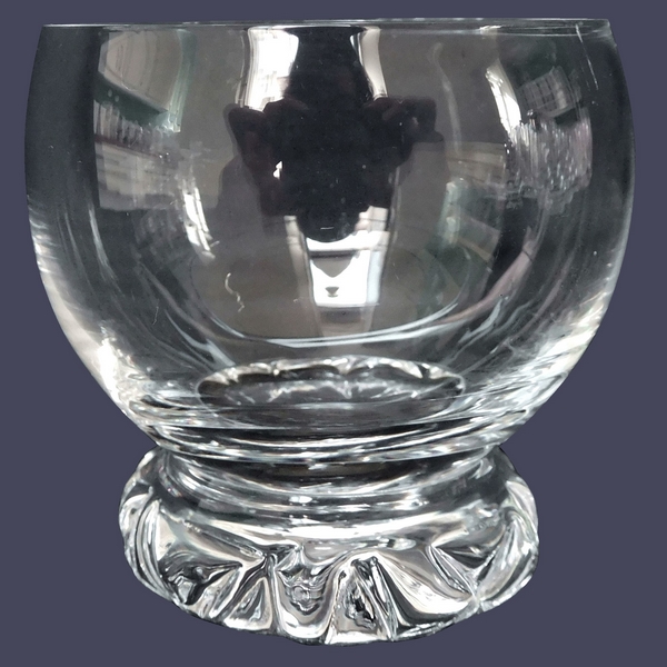Daum crystal eau-de-vie glass, Kim pattern - signed