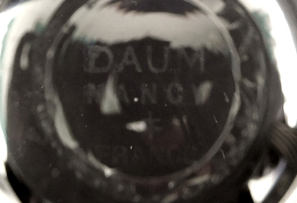 Daum crystal eau-de-vie glass, Kim pattern - signed