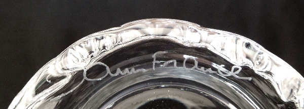 Daum crystal orange juice glass, Kim pattern - signed