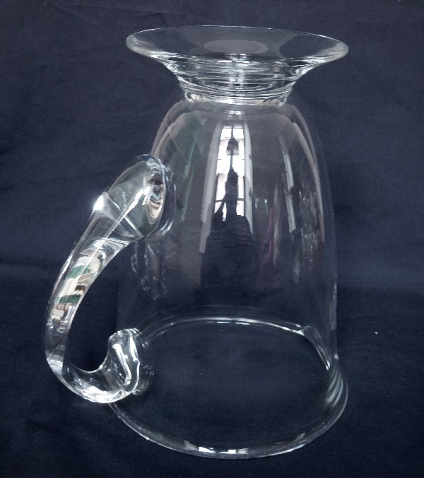 Daum crystal pitcher, Orval pattern - signed