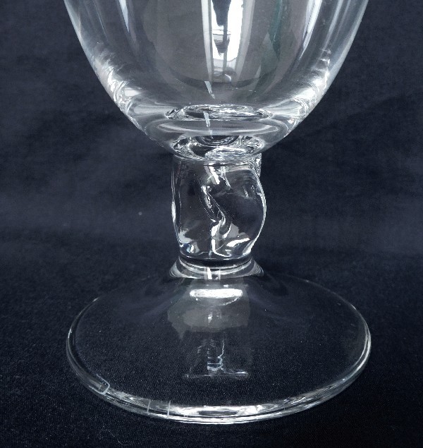 Daum crystal wine glass / port glass, Orval pattern - 9.4 cm - signed