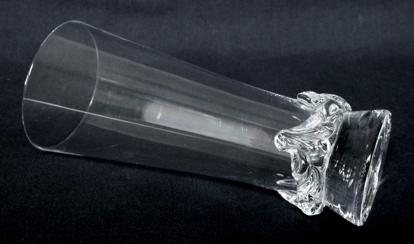 Flûte à champagne en cristal de Daum, modèle Sorcy - signée