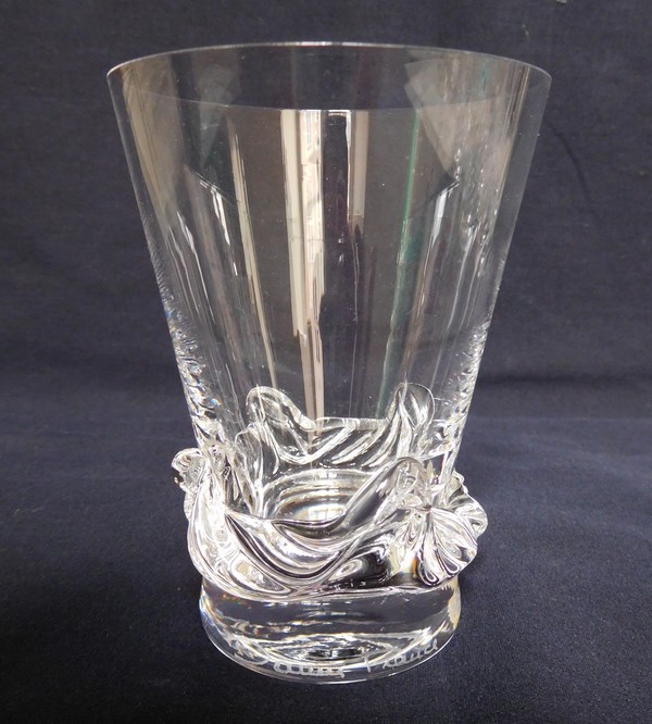 Verre à eau en cristal de Daum, modèle Sorcy - 10,8cm - signé