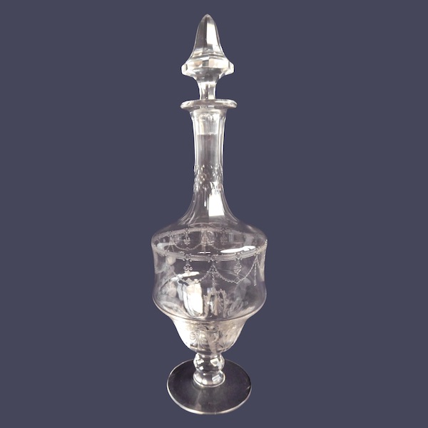 Grande carafe à vin / carafe à eau en cristal de St Louis, modèle Anvers - 36,5cm