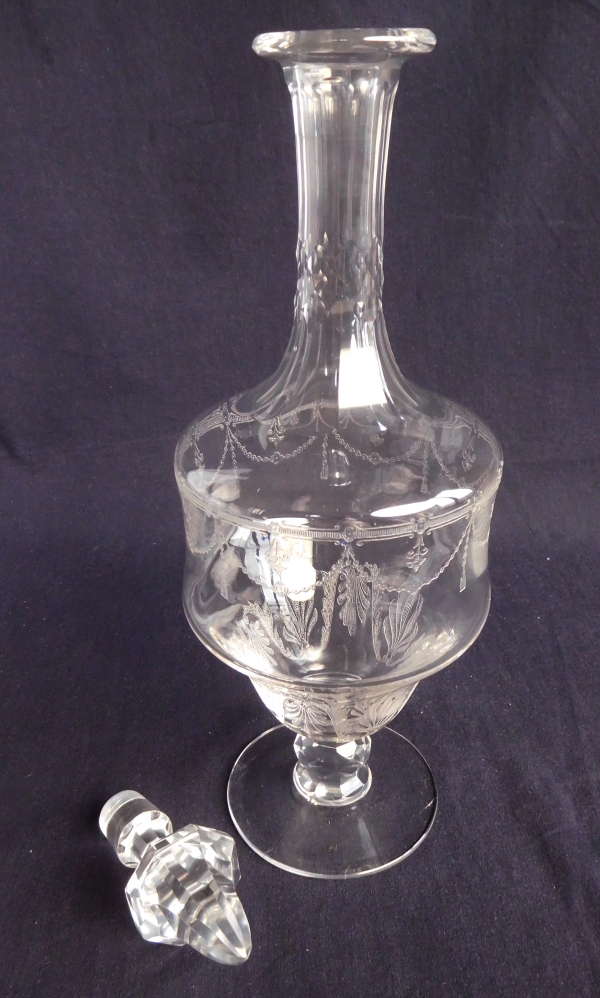 Grande carafe à vin / carafe à eau en cristal de St Louis, modèle Anvers - 36,5cm