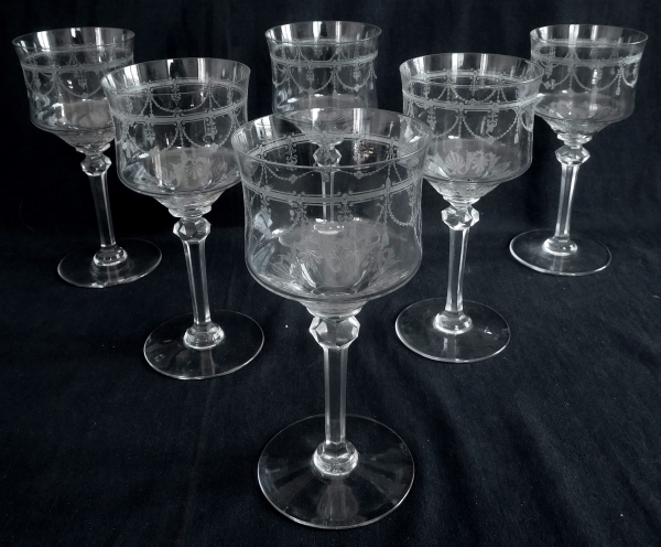 St Louis crystal port glass / white wine glass, Anvers pattern - 13.5cm