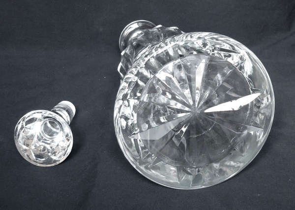 St Louis crystal wine decanter, Camargue pattern - signed