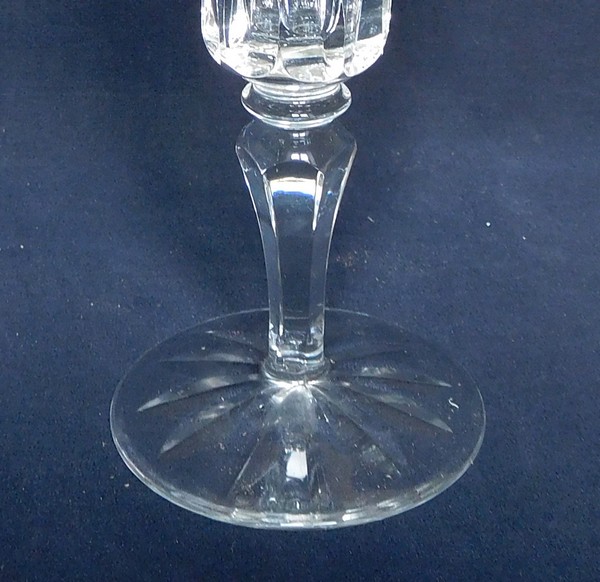 St Louis crystal champagne glass, Camargue pattern - signed