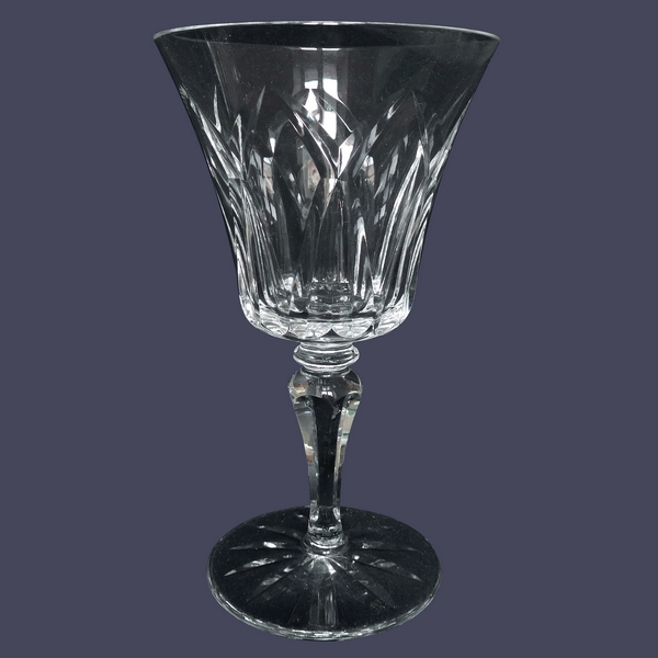 St Louis crystal wine glass, Camargue pattern - signed - 12.3cm