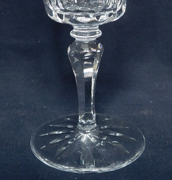 Tall St Louis crystal water glass, Camargue pattern - signed - 17cm