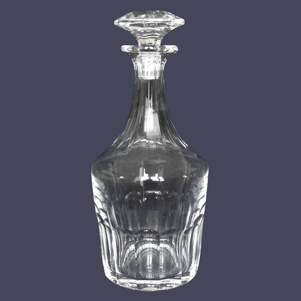 St. Louis crystal wine decanter, Caton pattern - signed