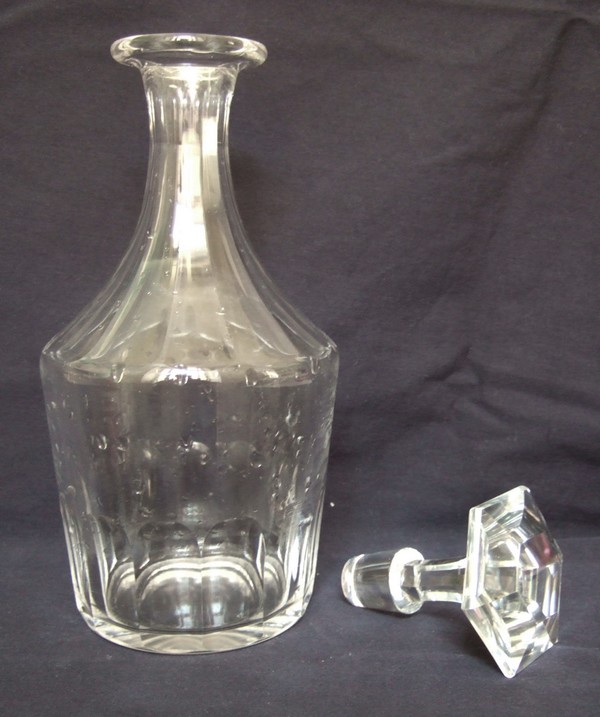 Carafe à vin ancienne en cristal de Baccarat / St Louis, modèle Caton (XIXe siècle)